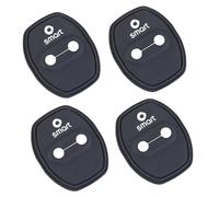 4 pièces Couvercle de Serrure de Porte de Voiture pour Smart Fortwo II cabrio (A451) 2007-2015, Protecteur Serrure Porte en Silicone pour Voiture(Noir)