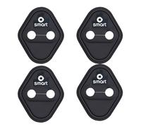 4 pièces Couvercle de Serrure de Porte de Voiture pour Smart Fortwo II coupe (C451) 2007-2015, Protecteur Serrure Porte en Silicone pour Voiture(Noir)