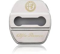 4 Pièces Couvercle de Serrure de Porte pour Alfa Romeo Badge Mito Giulia GT 156 159 147 155 Giulietta Stelvio Brera 166 147GT, Voiture Verrou Protection Capuchon Protection de Loquet Accessoire