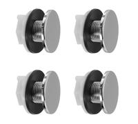 4 Pièces Couvercle de Trop-plein D’évier 3/8 Pouce en Plastique | Salle de Bain, Surface Lisse, Réutilisable, Limite les Fuites D’eau, Style Minimaliste