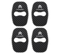 4 Pièces Couvercle Serrure Porte de Voiture pour Citroen Berlingo III XL 2018, Housses de Protection pour Serrure de Porte Amortisseur et Anti-Bruit,Carbon fiber black