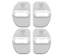 4 Pièces Couvercle Serrure Porte de Voiture pour Dacia Duster 2 3 2018-2024 2025, Housses de Protection pour Serrure de Porte Amortisseur et Anti-Bruit,Silver