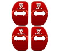 4 Pièces Couvercle Serrure Porte de Voiture pour Dacia Sandero III 2020-2022, Housses de Protection pour Serrure de Porte Amortisseur et Anti-Bruit,Red