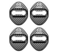4 Pièces Couvercle Serrure Porte de Voiture pour Mazda 3 IV Sedan 2019-2024, Housses de Protection pour Serrure de Porte Amortisseur et Anti-Bruit,Carbon fiber black