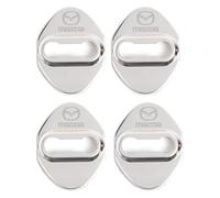 4 Pièces Couvercle Serrure Porte de Voiture pour Mazda 3 IV Sedan 2019-2024, Housses de Protection pour Serrure de Porte Amortisseur et Anti-Bruit,Silver