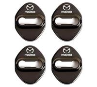 4 Pièces Couvercle Serrure Porte de Voiture pour Mazda MX-5 III Roadster, Housses de Protection pour Serrure de Porte Amortisseur et Anti-Bruit,Black