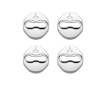 4 Pièces Couvercle Serrure Porte de Voiture pour Mitsubishi Outlander 3(III) | 2012-2021, Housses de Protection pour Serrure de Porte Amortisseur et Anti-Bruit,Silver