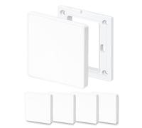 4 Pièces Couvercles de Trous Muraux Décoratifs, Plaques Murales Aveugles Encastrées - 8,6 X 8,6 cm - en Plastique Couvercles en Plastique pour Trous Muraux, Couvercles de Blocage de Trous Muraux