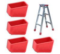 4 Pièces Couvre-Pieds D'échelle, Embout Escabeau de Remplacement Capuchons De Pieds de Rechange Universels, Protections de Patins en Caoutchouc Antidérapant pour Escabeau et Échelles Télescopiques