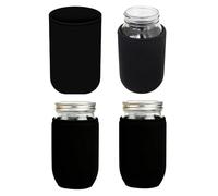 4 Pieces Cover,Light Blocking Regular Mouth Jar Protector - For 24oz And 32oz Canister Home Gardening Germination Beverage