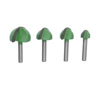 4 pièces crique boîte routeur peu nez rond 2 cannelures en acier tungstène CNC outils de coupe du bois