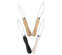 4 Pièces Crochet D’assistance au Bouton Manche Bois | Outil Portable pour Couture DIY et Réparations Maison, Réduit la Fatigue des Doigts, pour Vêtements Sportifs
