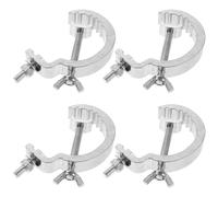 4 Pièces Crochet de Fixation en Métal Blanc, Serrage sans Outil | Convient aux Truss, pour Éclairages et Spots, Usage Concert et Théâtre, Finition Argentée