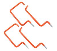 4 Pièces Crochet de Vélo Robuste pour Rangement Mural, Garage | Finition Antirayure Antidérapante, Plastique et Fer, Installation Facile, Usage Rapide Aller-retour, Orange