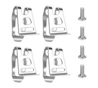 4 Pièces Crochets Clip Ceinture Acier Inoxydable avec Vis, Support pour Visseuse Sans Fil, Clip Solide pour Ceinture, Compatible avec Outils, Adapté aux Appareils de Type Makita, Argenté