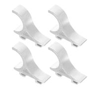 4 Pièces Crochets en Aluminium, Support Stable | Fixation Facile, Design Courbé aux Bords Relevés, Surface Polie Argentée, pour Clayette et Bouteilles de Condiments