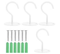 4 Pièces Crochets Suspendre pour Plafond Robustes en Fer Blanc | Installation Simple, Structure Solide et Résistante à Rouille, pour Décorations de Fête et Paniers de Plantes
