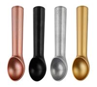 4 Pièces Cuillère à Boule de Melon en Aluminium, Ronde et Lisse