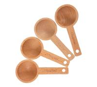 4 Pièces Cuillère Doseuse Café 15ml en Bois, Forme Créative | Mesure du Thé, des Ingrédients Secs et Liquides, Usage Culinaire, Couleur Kaki