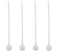 4 Pièces Cuillère en Silicone Alimentaire Résistante à Chaleur | Beige, Usage Cuisson et Sauce, Design Moderne Pratique, Protège Casseroles et Poêles, Multifonction