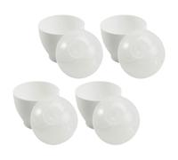 4 Pièces Cuiseur à Œufs Blanc en Pp, sans Nettoyage | Surface Antiadhésive Lisse, pour Débutants et Repas Équilibrés, Usage , Œufs et Blancs