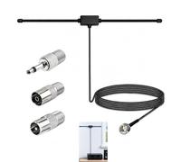 4 Pièces Dab Antenne Radio FM Antenne Dipôle avec Câble Coaxial 3 m et 3 Adaptateurs, Antenne Radio FM Antenne Dipôle 75 Ohm, pour Récepteur Stéréo, Tuner HiFi, Amplificateur AV, Home Cinéma