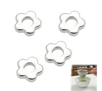 4 pièces d'accessoires en forme de fleur pour tamis Matcha, tamis à maille fine, Matcha en acier inoxydable pour cérémonie du thé, barista cuisine, poudre lisse sans agglomération