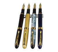 4 pièces dans la série Gullor 450 Stylo plume en 4 couleurs (couleurs élégantes) avec pochette stylo original et 5 couleurs cartouche d'encre