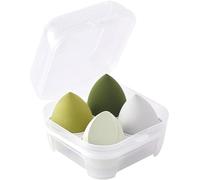 4 Pièces Dans Une Boîte Beauté Oeuf Ensemble Hydrophile Non Latex Goutte D'eau Gelée Miette Double Usage 10.5*10.5*6.5cm