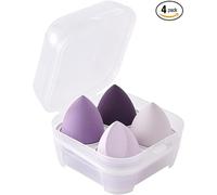 4 Pièces Dans Une Boîte Ensemble D'oeufs De Beauté, Ne Pas Manger D'oeufs De Maquillage En Poudre, Éponge Sèche Et Humide, Bouffées, Oeufs De Maquillage 10.5*10.5*6.5cm