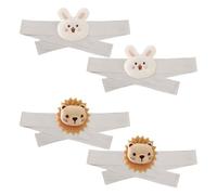 4 Pièces D'Attaches De Rideaux, Attaches De Rideaux D'Animaux De Dessin Animé, Attaches De Tête De Lion Mignonnes, Attaches De Rideaux De Lapin, Accessoires De Rideaux