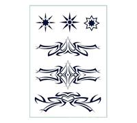 4 Pièces D'Autocollants De Tatouage Semi-Permanents À Base De Plantes Et De Jus, Autocollants De Tatouage Simulés Imperméables Et Durables