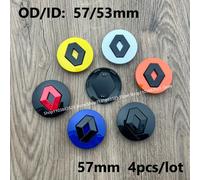4 pièces de capuchons de moyeu de roue 57/60 mm pour Renault Trafic Duster Megane 2 3 4 Clio Fluence Logan Captur Arkana Laguna MK4 Zoe RS 57mm all-silver