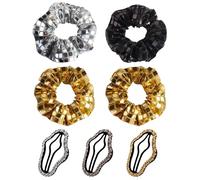 4 Pièces De Cheveux À Paillettes Et 3 Pièces Pièges De Cheveux En Strass, Accessoires De Cheveux Personnalisés Élés, Accessoires De Cheveux Brillants, Accessoires De Coiffure.