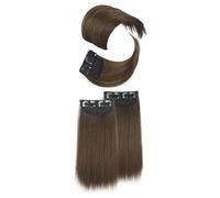 4 pièces de cheveux rembourrés, perruque sans trace, épaisse des deux côtés de la couronne Bob Perruque Ondulée Rose avec Frange (C, One Size)