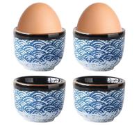 4 pièces de coquetiers en porcelaine, coquetiers pour camping, bel ensemble de coquetiers, porte-œufs, vaisselle, couverts de cuisine, adaptés au lave-vaisselle, coquetier pour chaque table de