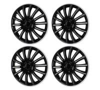 4 pièces de couvre-roues noirs et blancs de 13 pouces pour voitures, camions et vans