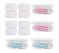 4 Pièces De Dissolvant De Lentilles De Contact, 4 Pièces De Boîtes De Lentilles De Contact, Clips Et Bâtons Portables, Compagnon De Lentilles De Contact