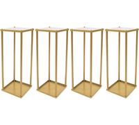 4 pièces de mariage de fleurs en métal Set 60x20x20cm Modernes fleurs tabouret de sol support de plantes plantes tabouret de vase (or)