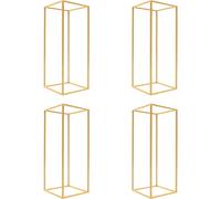 4 pièces de mariage Set de support de fleurs en métal 60x24x24cm de fer flowershocker moderne colonne de fleurs au sol support de plantes de plantes tabouret pour la décoration de fond de fête (or)