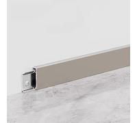 4 Pièces De Moulures De Plinthe En Aluminium, Longueur 125 Cm, Faciles À Installer Et À Nettoyer, Pour La Décoration Et La Réparation Des Plinthes Murales(Brown Gray,40mm)