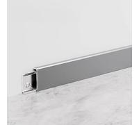 4 Pièces De Moulures De Plinthe En Aluminium, Longueur 125 Cm, Faciles À Installer Et À Nettoyer, Pour La Décoration Et La Réparation Des Plinthes Murales(Iron Gray,60mm)