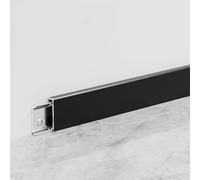 4 Pièces De Moulures De Plinthe En Aluminium, Longueur 125 Cm, Faciles À Installer Et À Nettoyer, Pour La Décoration Et La Réparation Des Plinthes Murales(Matte Black,50mm)