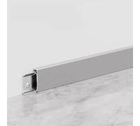 4 Pièces De Moulures De Plinthe En Aluminium, Longueur 125 Cm, Faciles À Installer Et À Nettoyer, Pour La Décoration Et La Réparation Des Plinthes Murales(Meridian Gray,30mm)