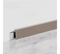 4 Pièces De Moulures De Plinthe En Aluminium, Longueur 125 Cm, Faciles À Installer Et À Nettoyer, Pour La Décoration Et La Réparation Des Plinthes Murales(Coffee Latte Gray,30mm)