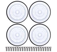 4 pièces de moyeux de roues à verrouillage par perles pour RC, moyeu métallique à 12 trous de rechange pour TRX4 et SCX10, moyeux de chenille en alliage de zinc avec vis pour (Blanche)