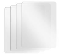 4 pièces de napperons en plastique transparent clair 40x30 cm Napperons en vinyle transparent mat résistants à la chaleur lavables pour table, grands napperons en vinyle transparents essuyables pour