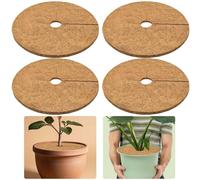 4 pièces de nattes en Coco - Disque en Coco - Paillis en Coco Ø30CM