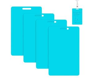 4 Pièces De Notes De Badge Effaçables-bloc-notes De Bobine De Badge De Carte D'identité, Petit Presse-papiers De Tableau Blanc | Tableau Blanc Effaçable De Poche Pour Infirmière Médecin Enseignant Étu