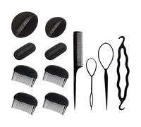 4 Pièces De Peignes, 2 Pièces De Tampons Éponge, 2 Pièces De Coussinets Moelleux Et 4 Pièces De Torsades À Cheveux, Outils De Coiffure, Peignes De Levage De Cheveux, Accessoires De Coiffure Diy